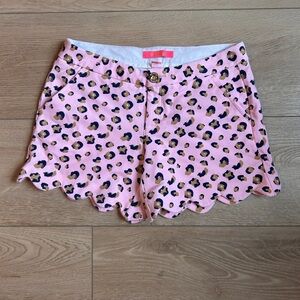 Lilly Pulitzer Pink Leopard High Waist Shorts